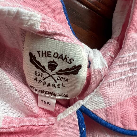 The Oaks Apparel 18m Dress Bloomers Pink Blue Gingham - Picture 2 of 6